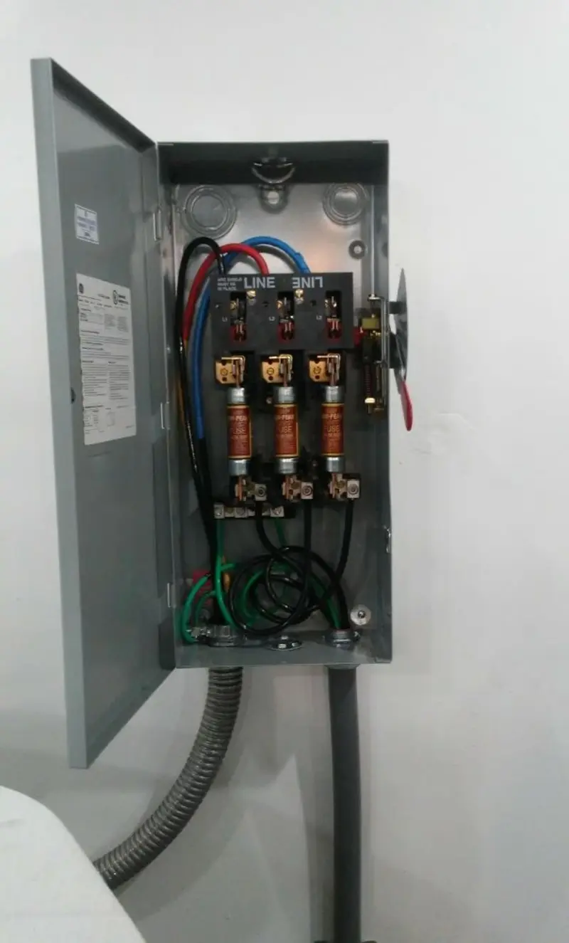 Three-phase disconnect switch installed for Electrical Wiring & Rewiring in Broadway