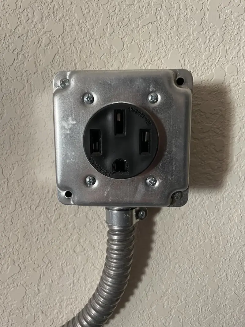 NEMA 14-50 outlet installed for Electrical Panel Upgrade in Broadway